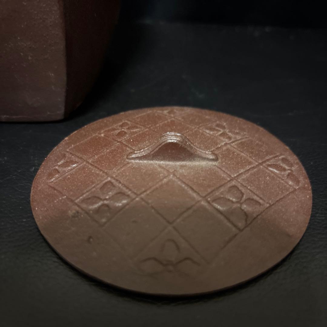 佐藤浄清造　篭目地紋　四方銚子　銚子