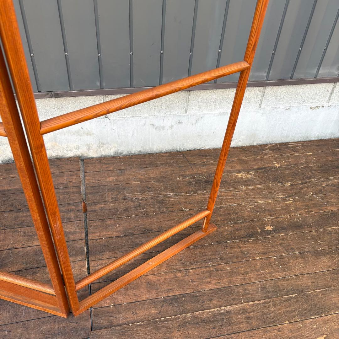 昭和レトロ 和風 古民具 漆塗り 衣桁 衣紋掛け 古道具 和家具 赤茶 着物掛け