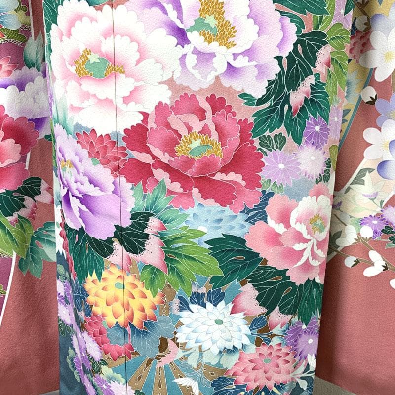 506z5〇小柄な方にも 作家物 真一 友禅 振袖 ピンク〇美品 成人式 結婚式