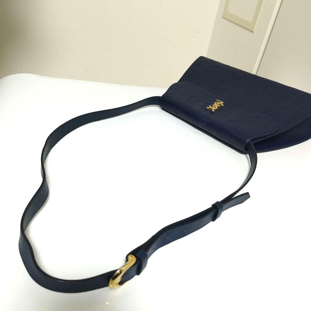 美品☆　イヴサンローラン　ショルダーバッグ　アラベスク　唐草模様　YSLロゴ