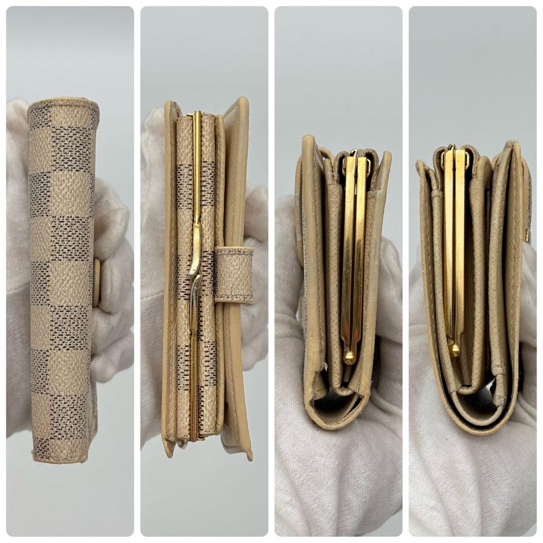 【新型】ルイヴィトン　ダミエ　アズール　ヴィエノワ　カード８枚　コンパクト　財布