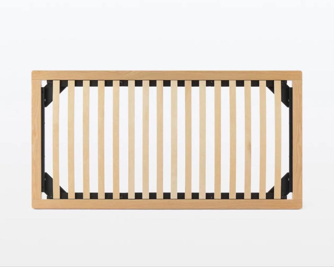 【Hutte】 MUJI 木製ベッドフレーム オーク材突板 シングル 脚付