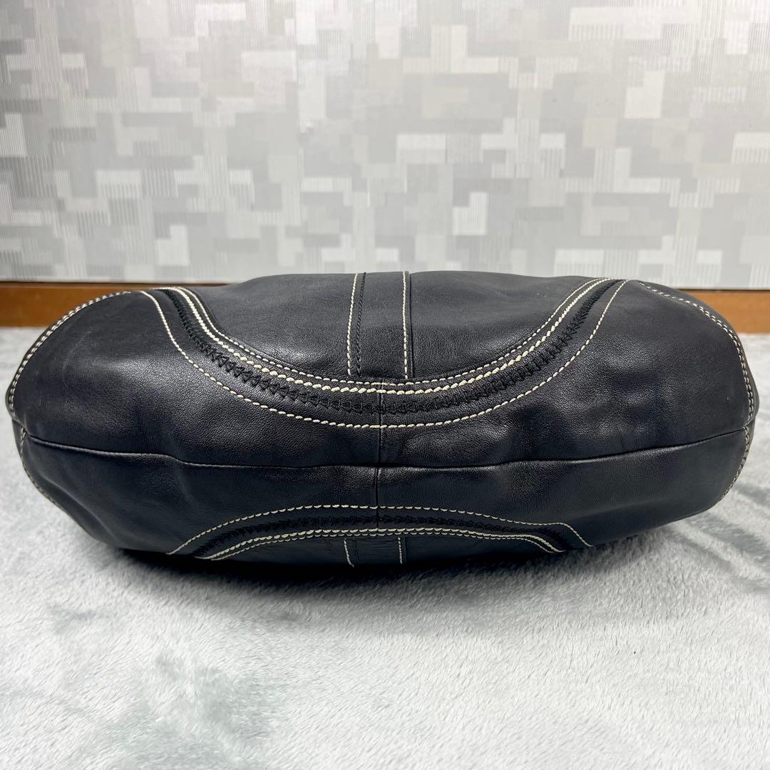 バッグ Coach Hobo Shoulder Bag Black Leather