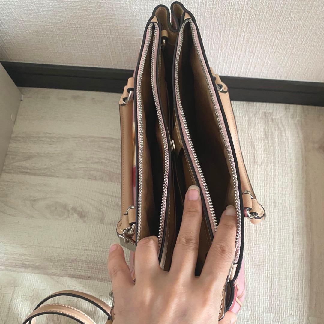 COACH ハンドバッグ フローラル レディース ピンク 花柄 ショルダーバッグ