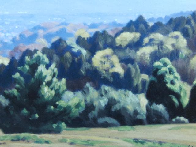 橋本博英、芽吹きの眺望、希少な画集より、新品高級額・額装付