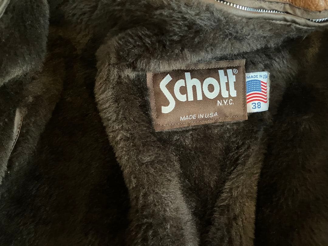 ショット　シングルライダース　茶色