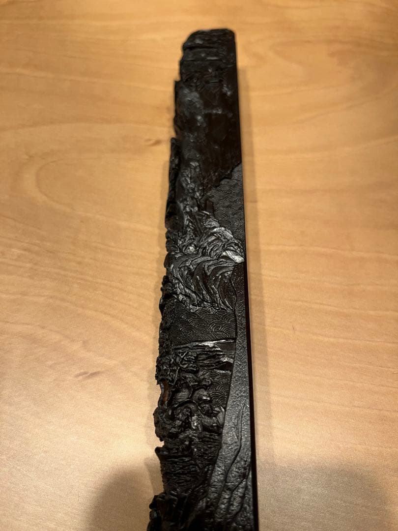 文鎮　工芸品　美術品　中国　岩道