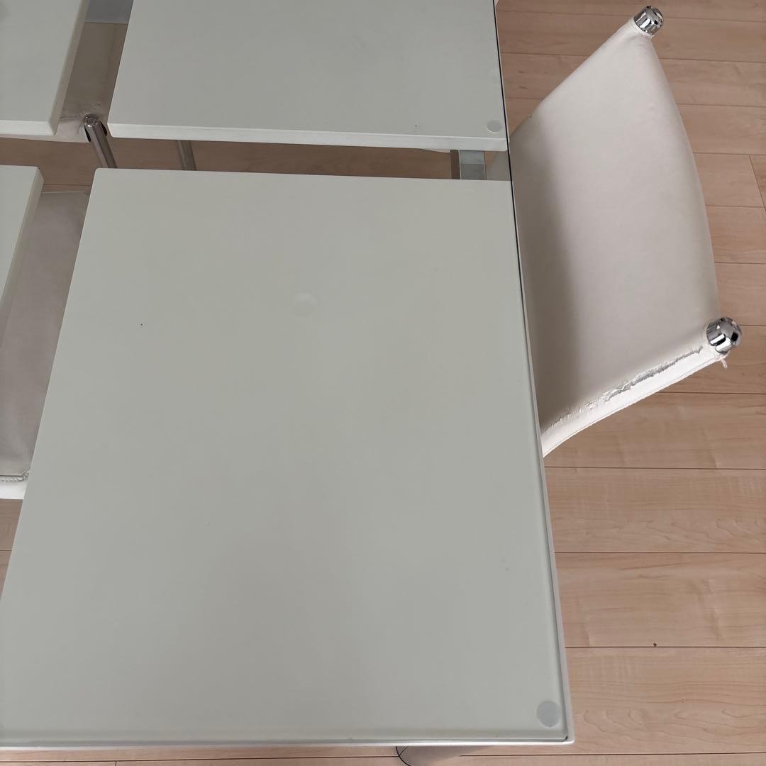 専用です！！！⚠️ ダイニングセット　ガラス ホワイト ダイニングテーブル