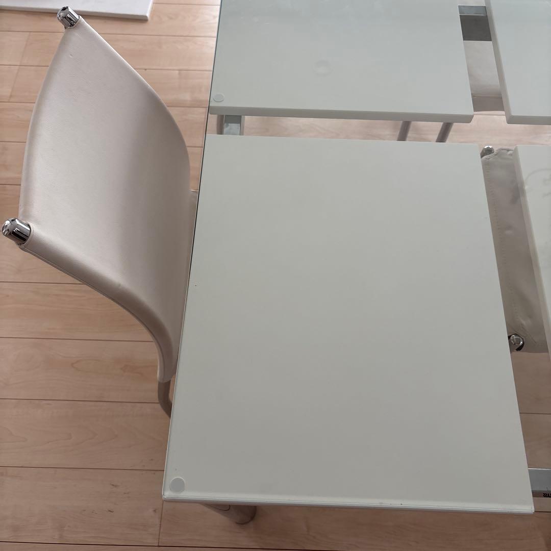 専用です！！！⚠️ ダイニングセット　ガラス ホワイト ダイニングテーブル