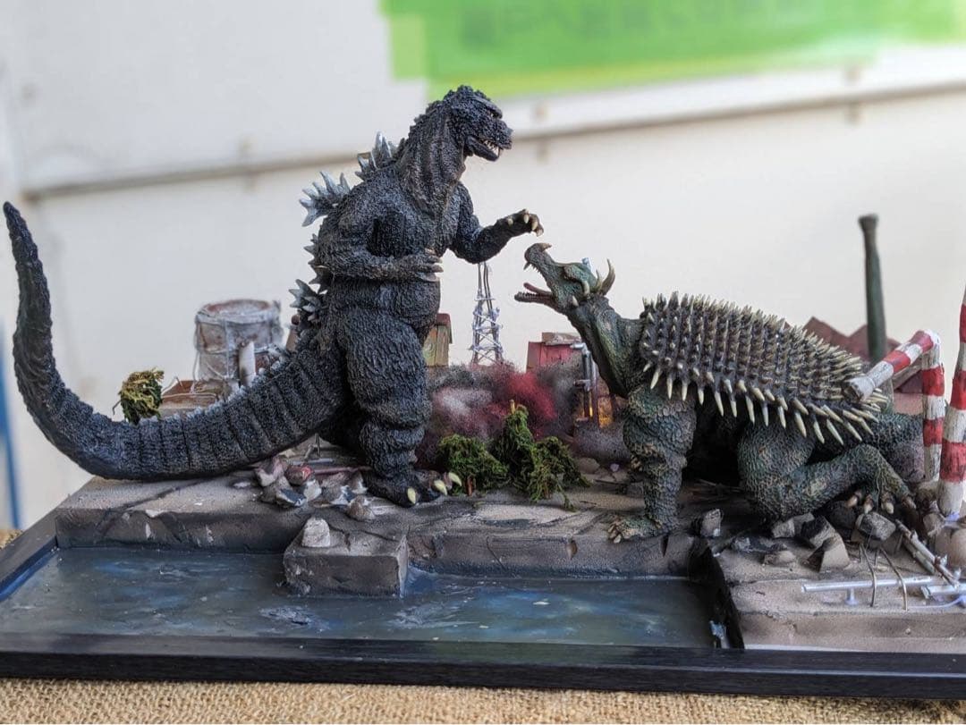 ゴジラの逆襲　レジンキット　決戦ジオラマセット　塗装・完成品