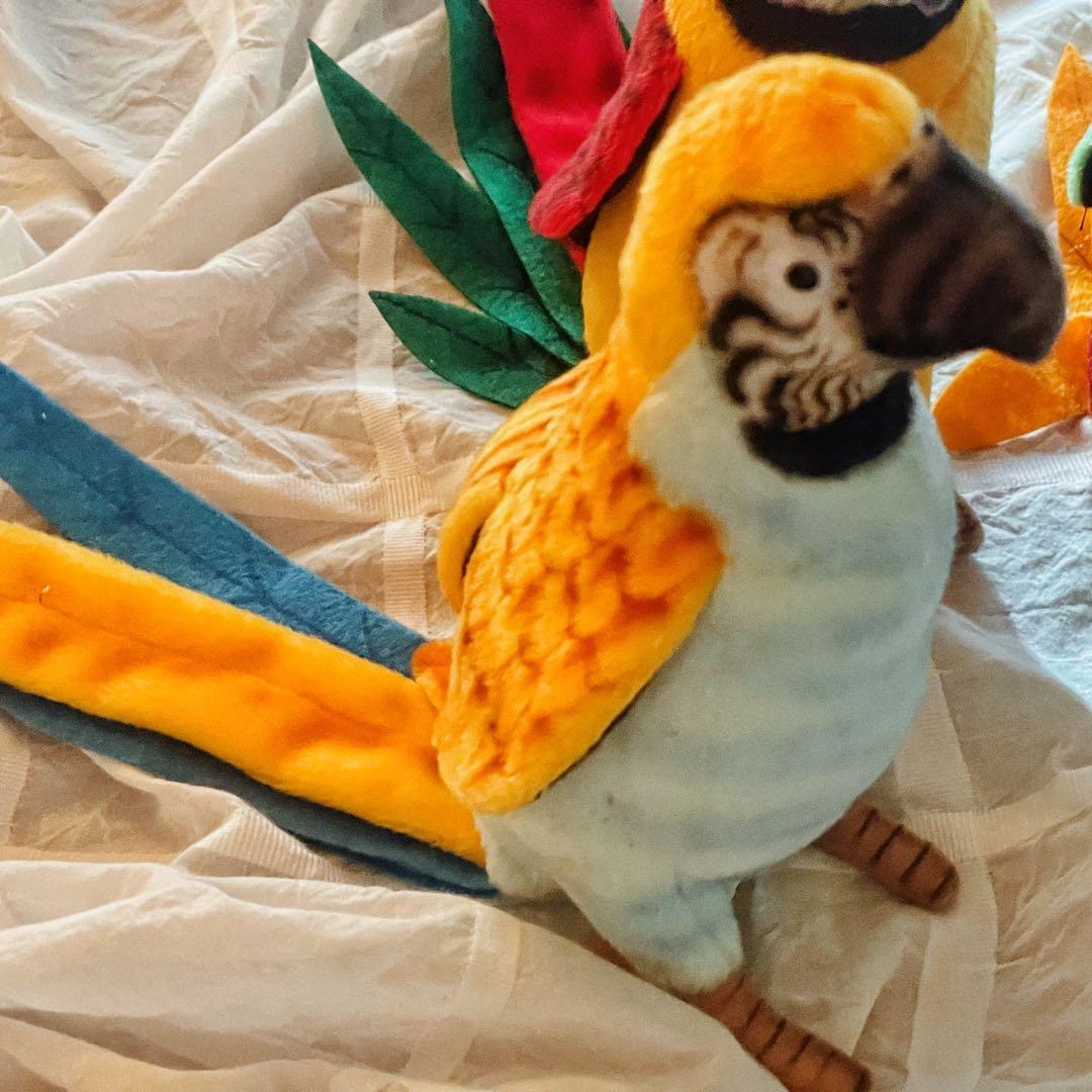 HANSA ハンサ オウム色違い4匹セット ぬいぐるみ