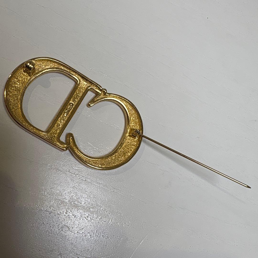 ChristianDior⭐︎CDロゴブローチ⭐︎クリスタル⭐︎美品