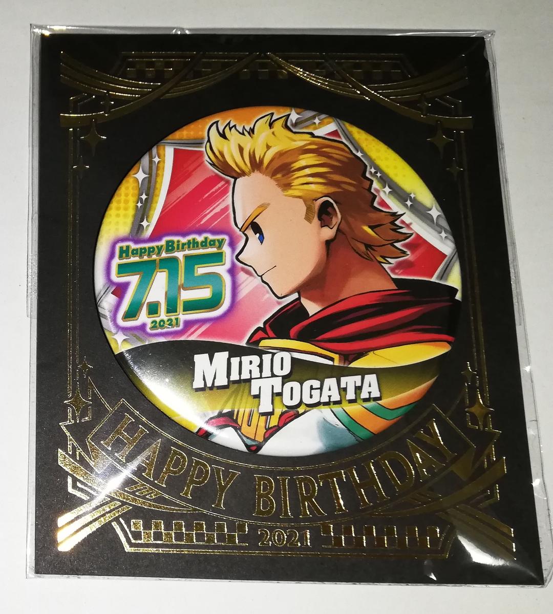 ヒロアカ 通形ミリオ バースデイ缶バッジ ジャンプショップ 2021