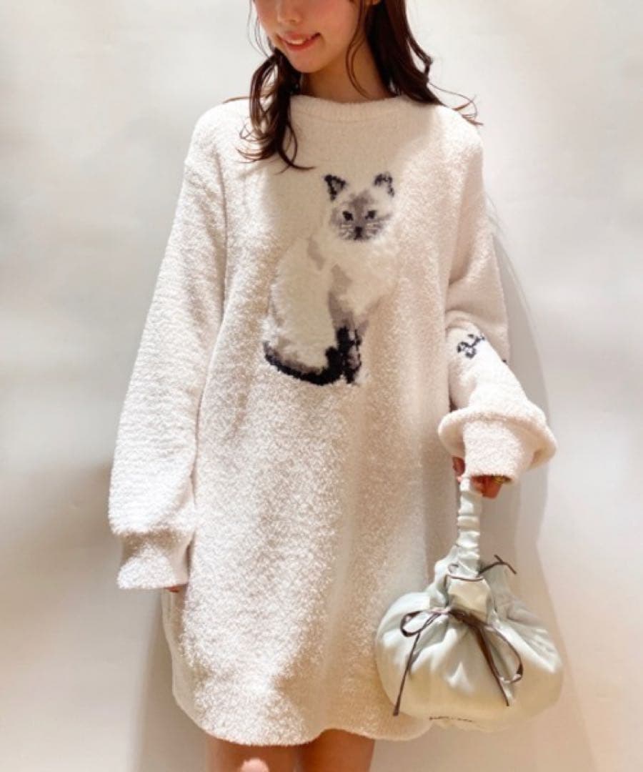 gelato piqueジェラートピケ ネコジャガードワンピース ジェラピケ