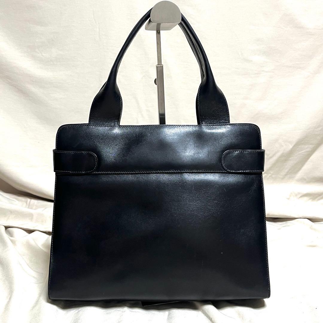 バレンシアガ　ハンドバッグ　オールレザー　BB ロゴ金具　イタリア製　黒