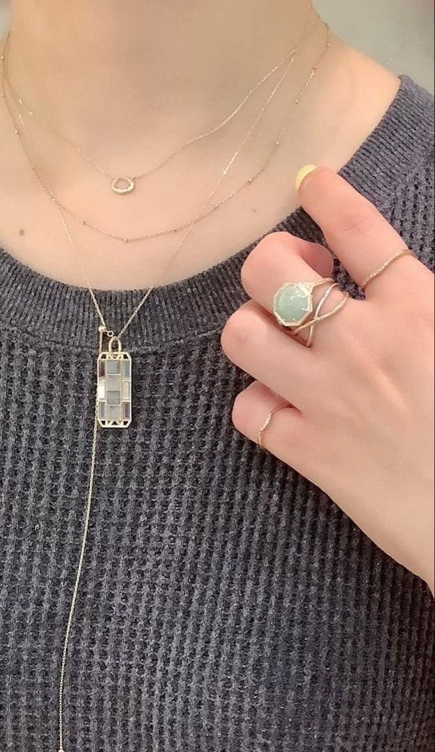 agete/アガット　翡翠リング★限定品★13号