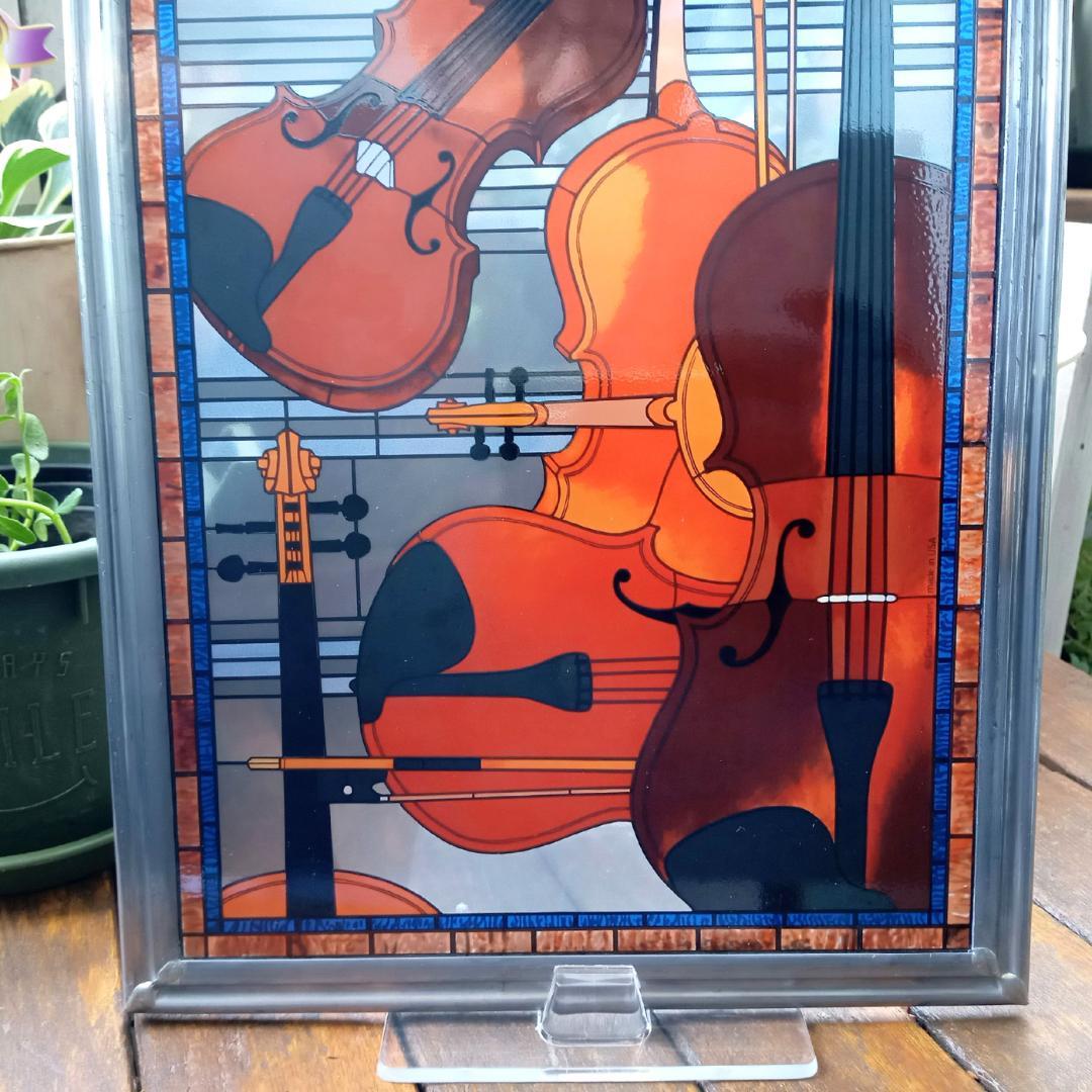 アメリカ ステンドグラス Violinヴァイオリン グラスマスターズ社アールデコ