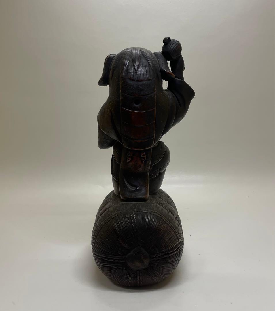 古備前　獅子被　獅子舞　細密細工　大黒天　七福神　縁起物　置物