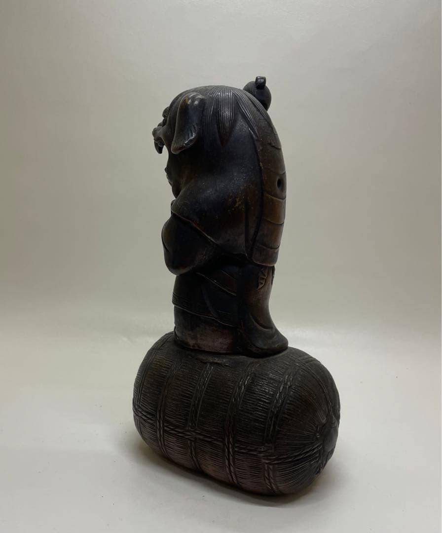 古備前　獅子被　獅子舞　細密細工　大黒天　七福神　縁起物　置物