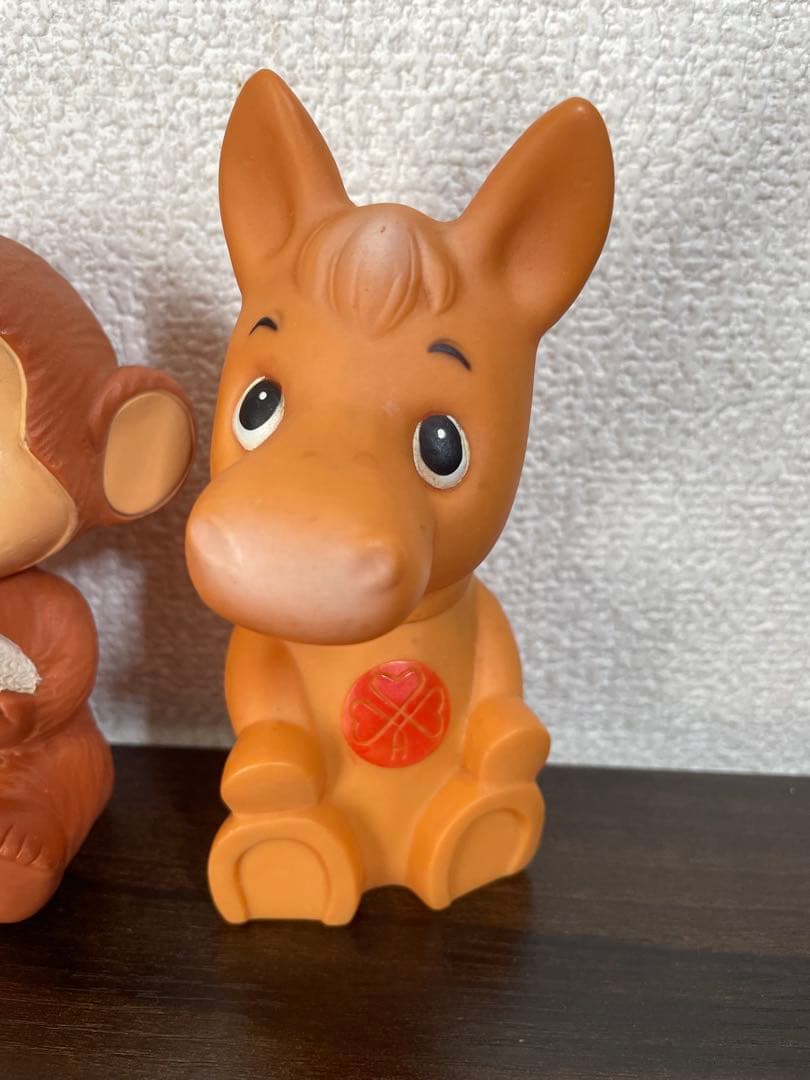 【当時物】昭和レトロ アンティークソフビ貯金箱 農協／農林中金ソフビ貯金箱