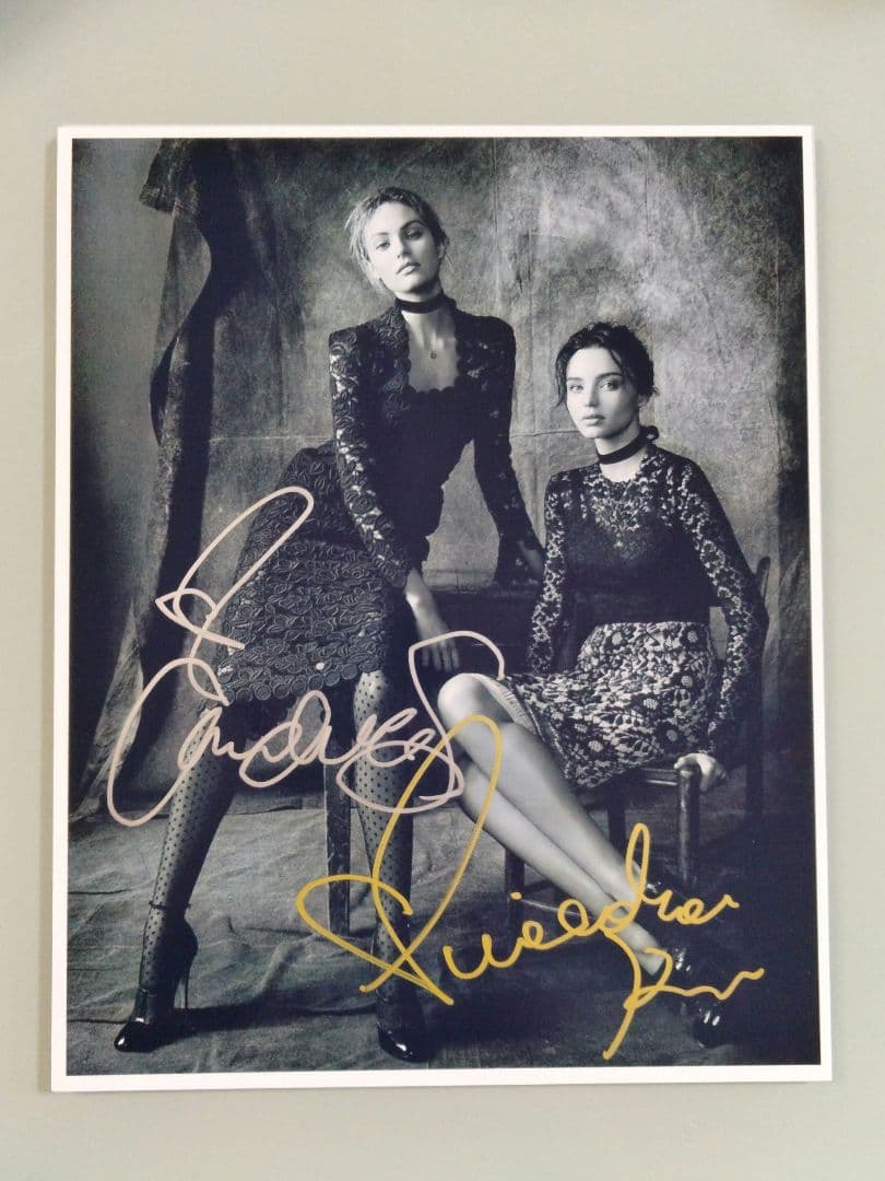 ミランダ・カーとキャンディス・スワンポール直筆サイン入り超 大型写真…