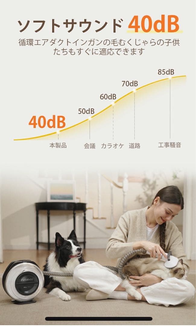 ペットバリカン 無線充電式 Petaboo 犬 静音 吸引 ペットグルーミング