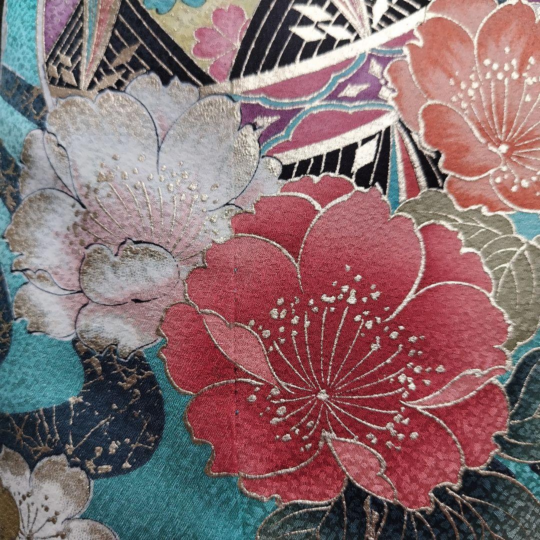 振袖フルセット(7点)・古典柄・やまと誂製・金彩加工・胴裏正絹・正絹