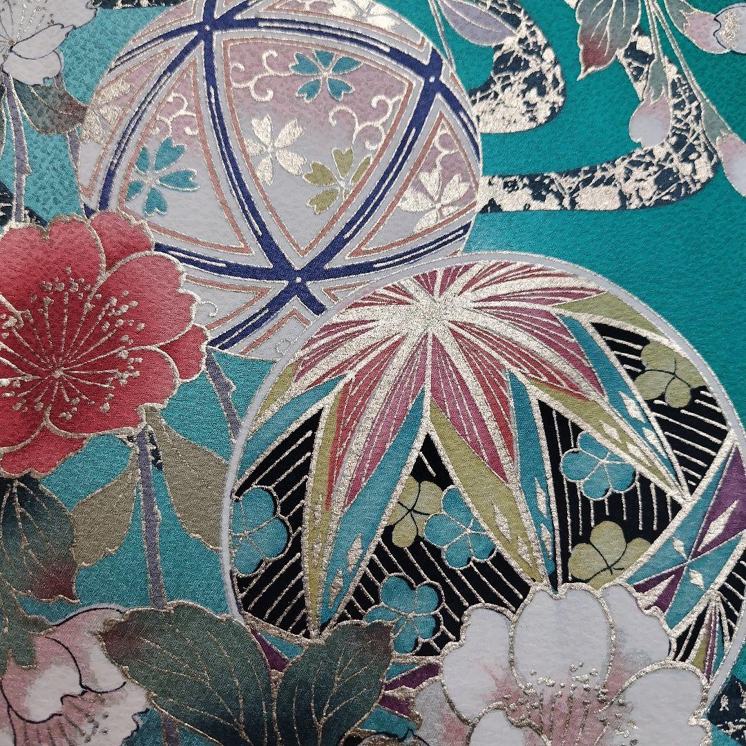 振袖フルセット(7点)・古典柄・やまと誂製・金彩加工・胴裏正絹・正絹