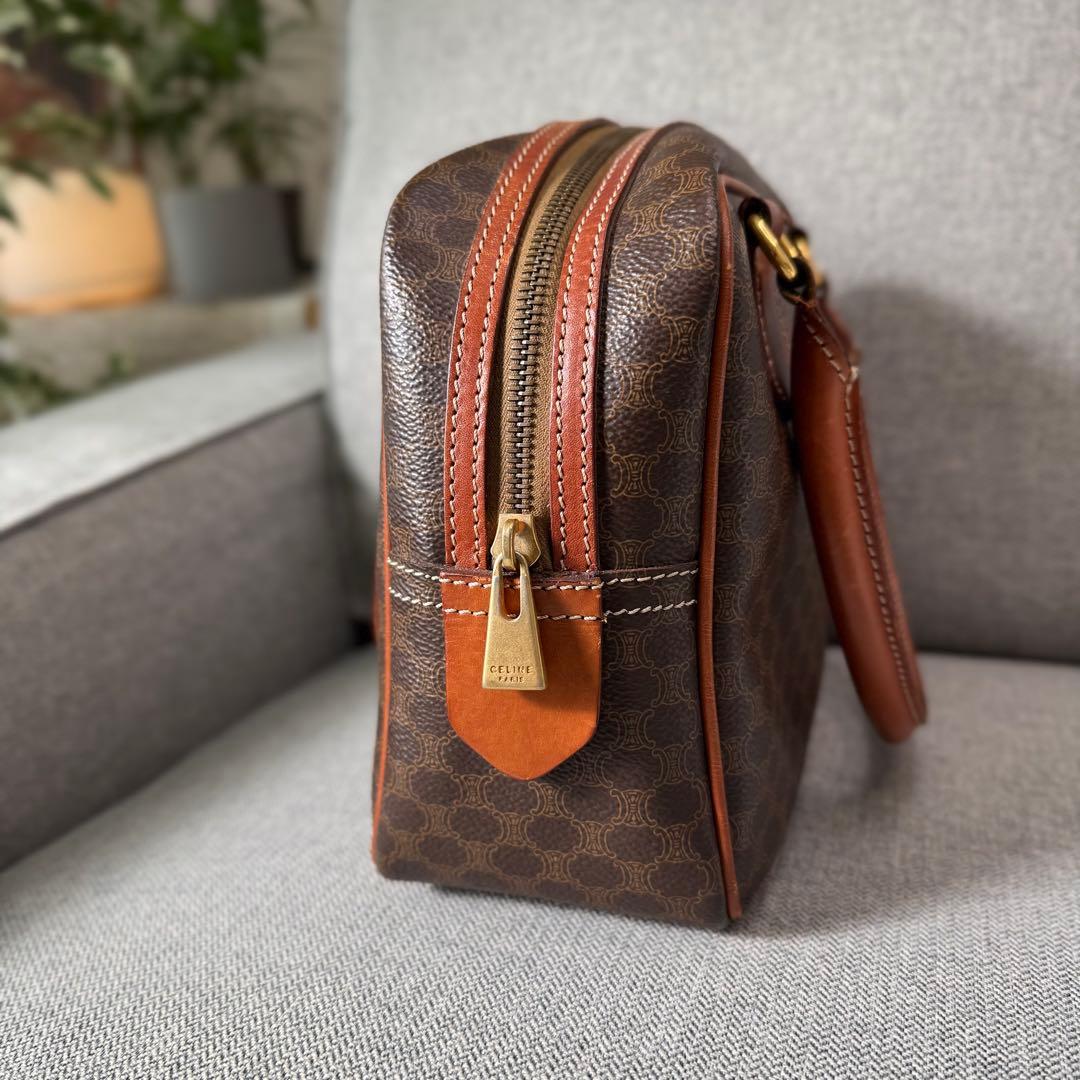 CELINE セリーヌ マカダム ミニボストンバッグ ハンドバッグ