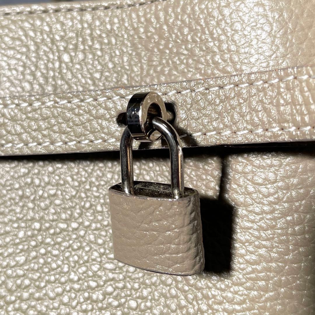 専用品傳濱野 den Hamano ミーティア グレージュ レザートートバッグ