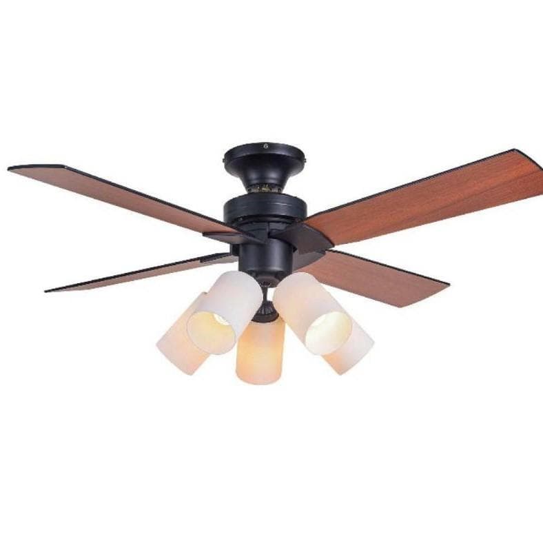 ブラック シーリングファンライト 5灯タイプ 照明 リモコン式 LED対応3