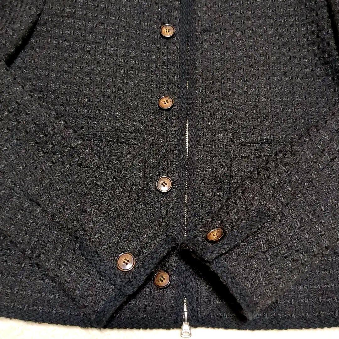 美品　SATUR アーヘン ウール ブレンド カラー ツイード ジャケット　M
