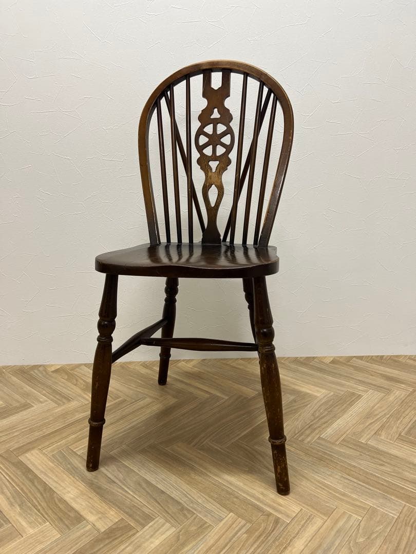 アンティーク家具　椅子　イス　ウィンザーチェア ダークブラウン 木製　70B