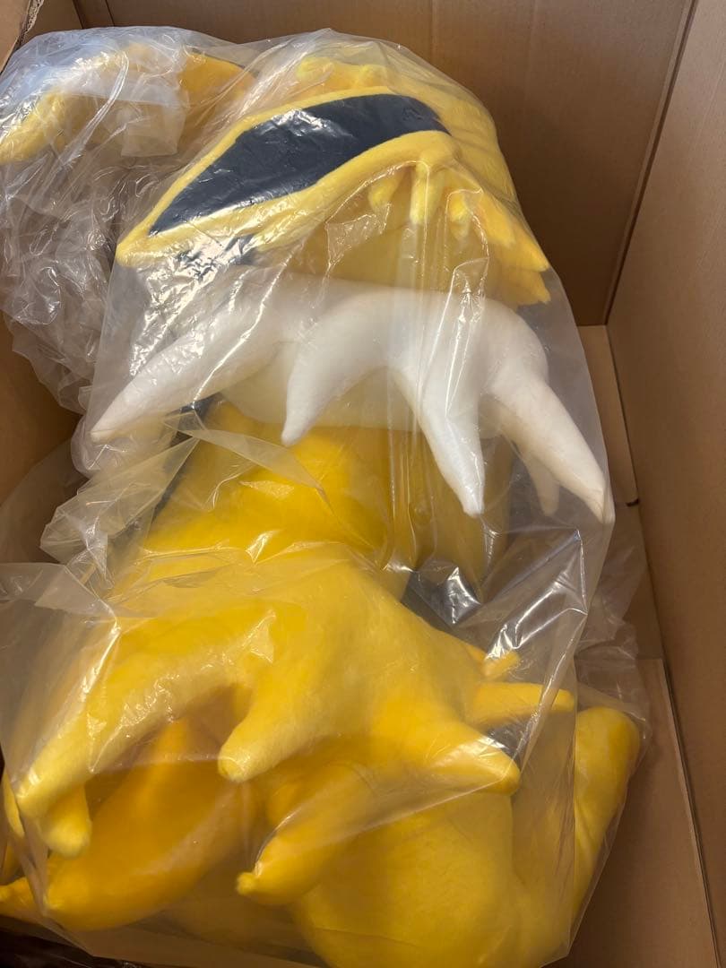 ポケモン　等身大　サンダース　寝そべり　ぬいぐるみ　開封済み　紙タグ付き