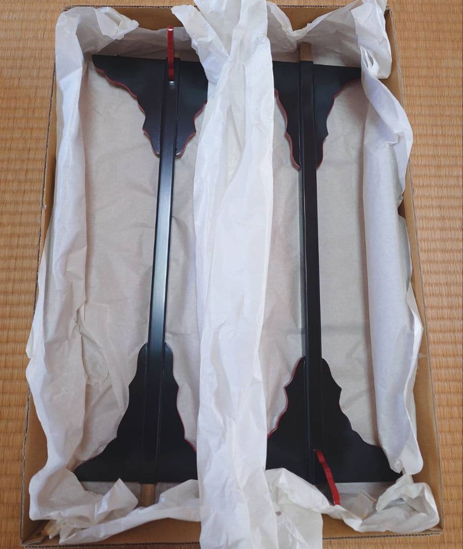 茶道具 及台子 青漆爪紅 宗旦好写 小林幸斎　組立式