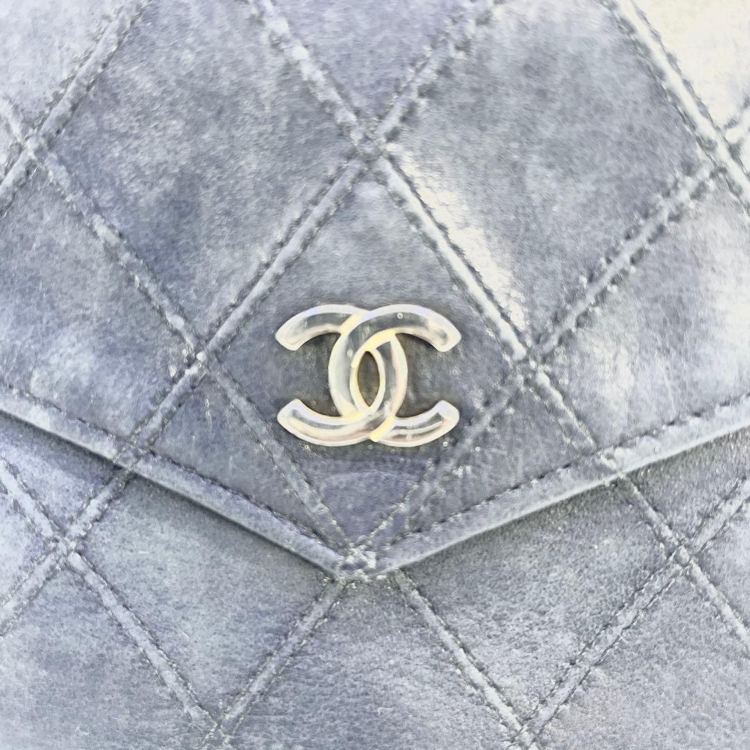 シャネル　ビコローレ　二つ折り　財布　ココマーク　ブラック　レザー　Wホック