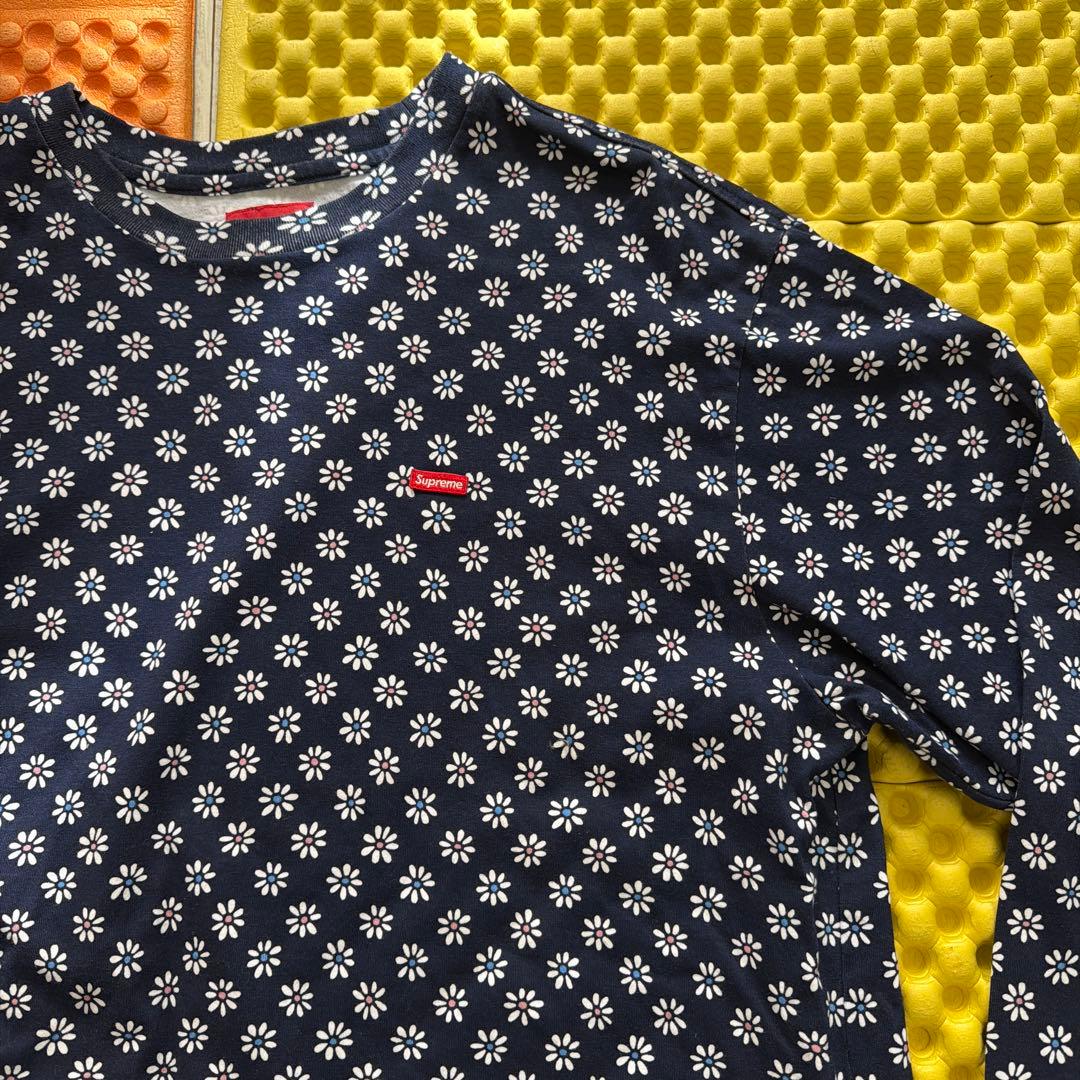 Supreme 花柄 Tシャツ M ネイビー