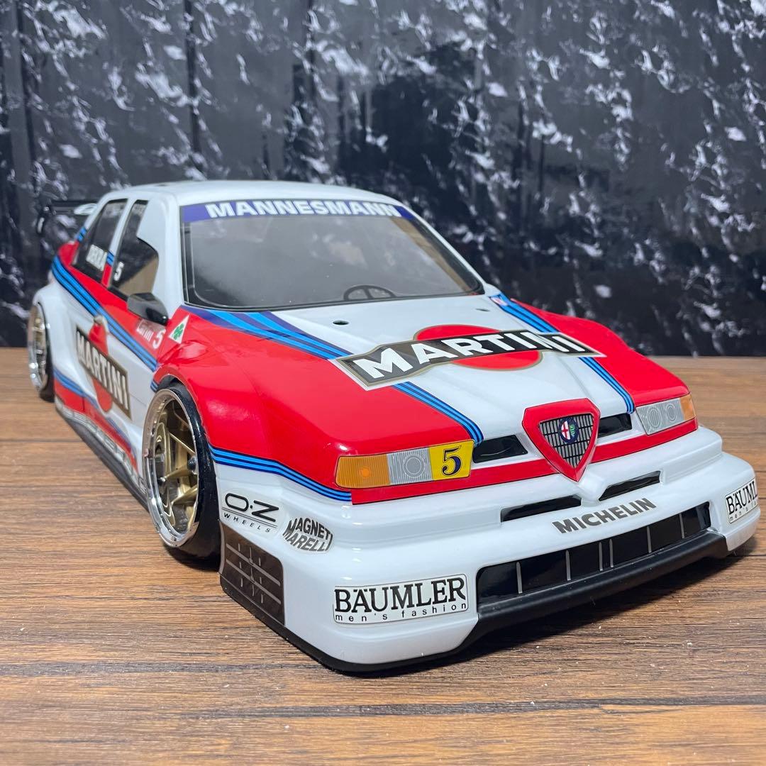 タミヤ　マルティニ　アルファロメオ　155 DTM　1/10 ラジコンボディ