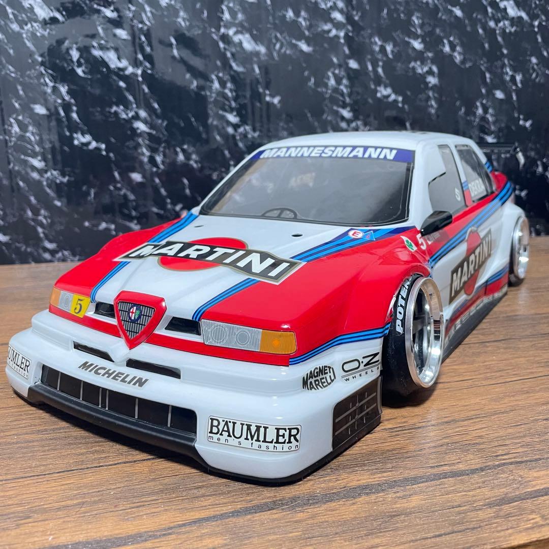 タミヤ　マルティニ　アルファロメオ　155 DTM　1/10 ラジコンボディ