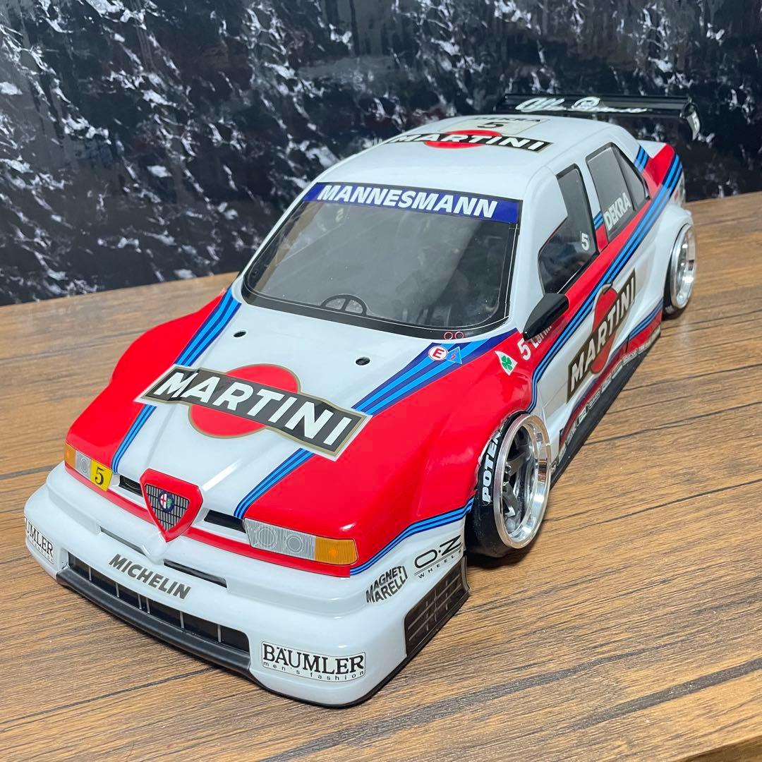 タミヤ　マルティニ　アルファロメオ　155 DTM　1/10 ラジコンボディ