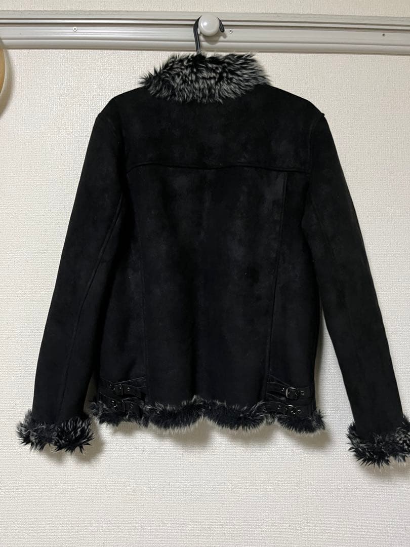 Semanticdesign ファー付きスウェードレザージャケット