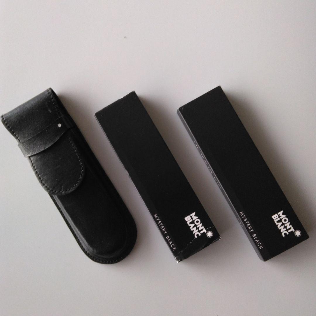 匿名配送｜モンブラン　ノブレス 万年筆＆ボールペン皮ケース付　替芯2本付