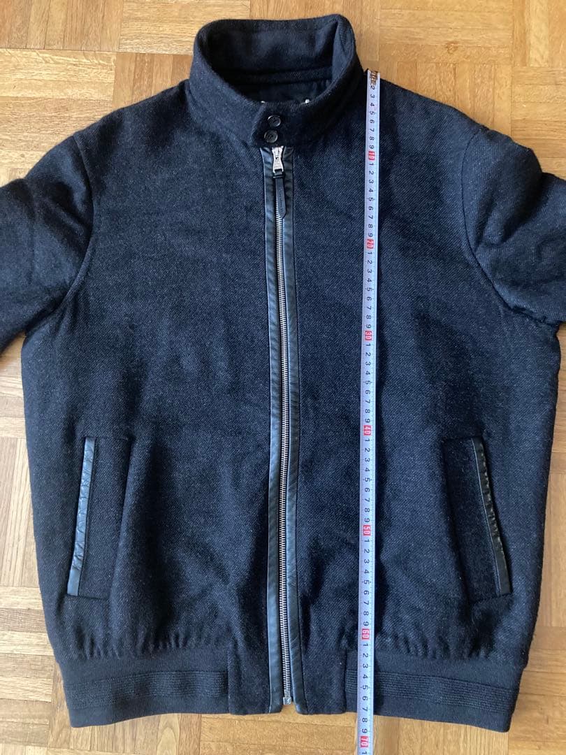 ルイ・ヴィトンカシミア100%ブラックジップアップジャケット