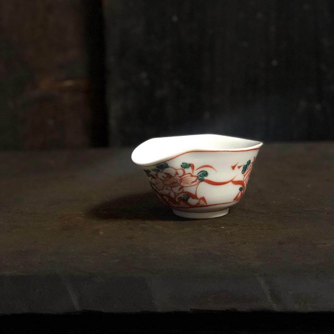 三浦竹泉　赤絵煎茶器セット