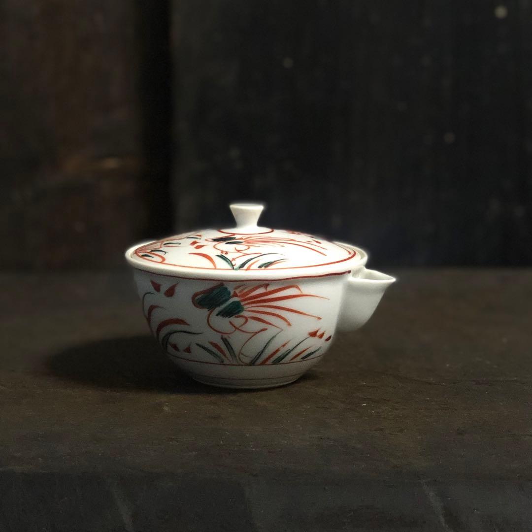 三浦竹泉　赤絵煎茶器セット