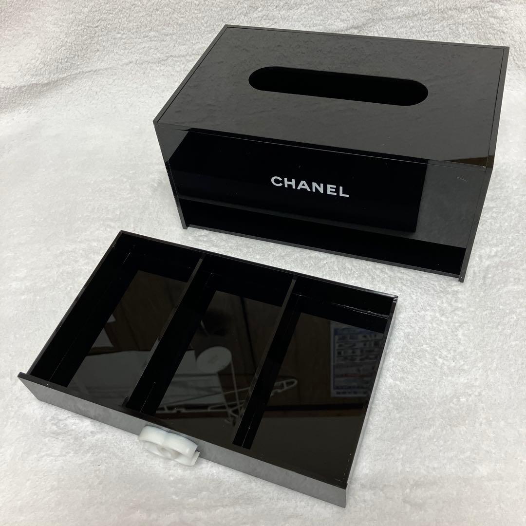 シャネル　CHANEL ノベルティ　ティッシュケース　アクリル　コスメ　非売品