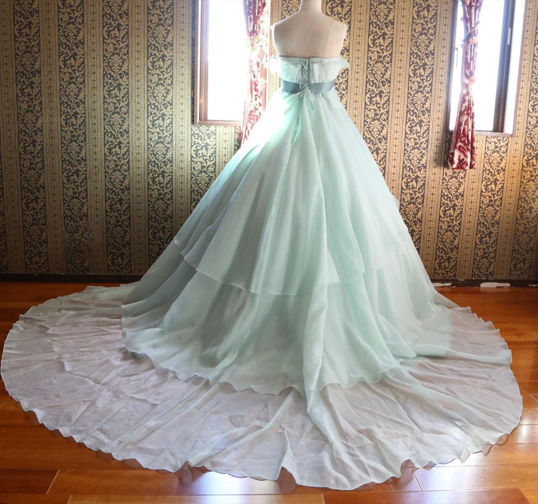 568ナチュラルビューティー高級ウエディングドレス9号11号13号カラードレス