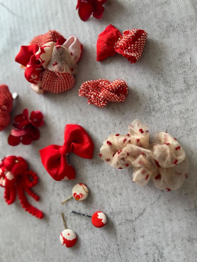 Q*n様 七五三　七五三髪飾り　ヘッドドレス　着物髪飾り　リメイク髪飾り　033