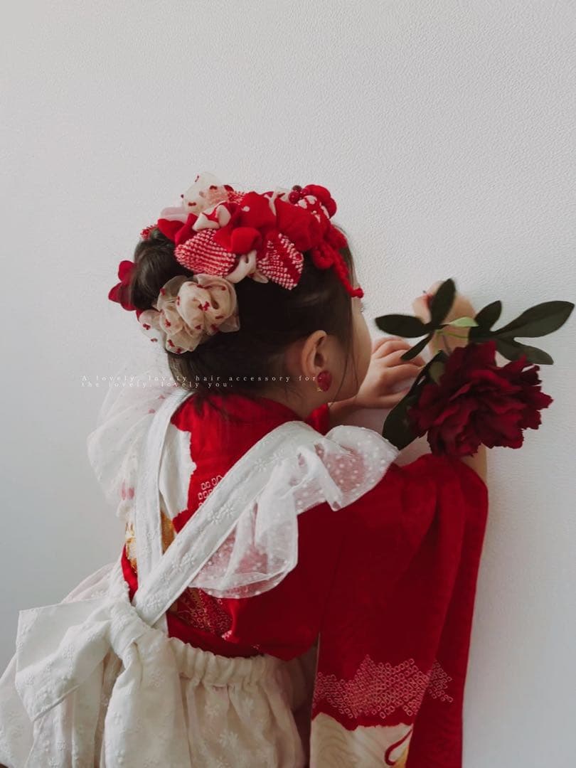 Q*n様 七五三　七五三髪飾り　ヘッドドレス　着物髪飾り　リメイク髪飾り　033