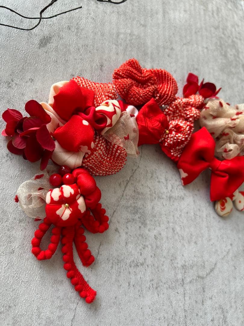 Q*n様 七五三　七五三髪飾り　ヘッドドレス　着物髪飾り　リメイク髪飾り　033